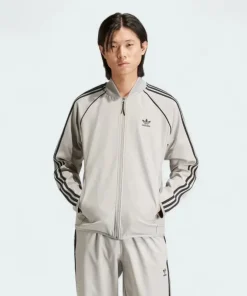 Adidas Superstar Men's Bonded Track Top Medium Grey IW7318