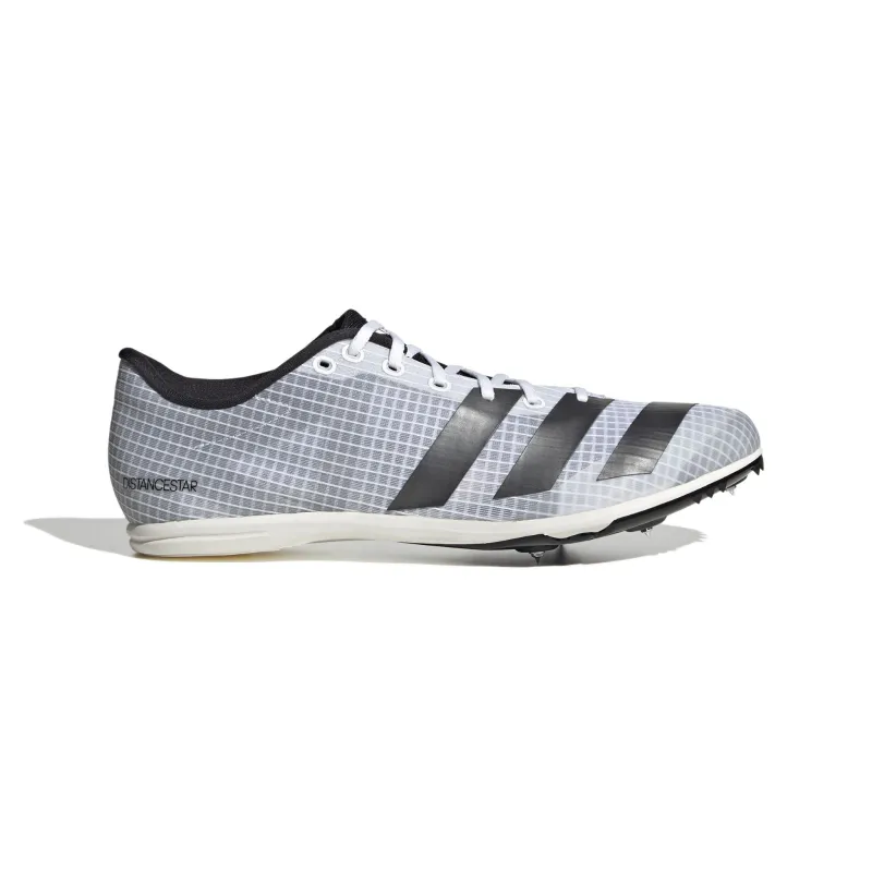Adidas Distancestar Men's Running Spikes: White