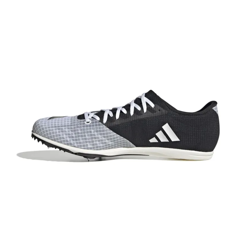 Adidas Distancestar Men's Running Spikes: White - Image 2