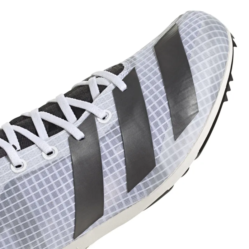 Adidas Distancestar Men's Running Spikes: White - Image 3