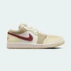 Air Jordan 1 Low Beige Leather Women's Trainers HV6530 100