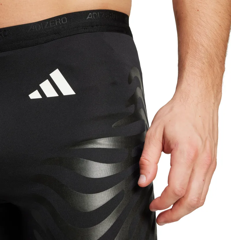 adidas Adizero Control Mens Short Running Tights - Black - Image 3
