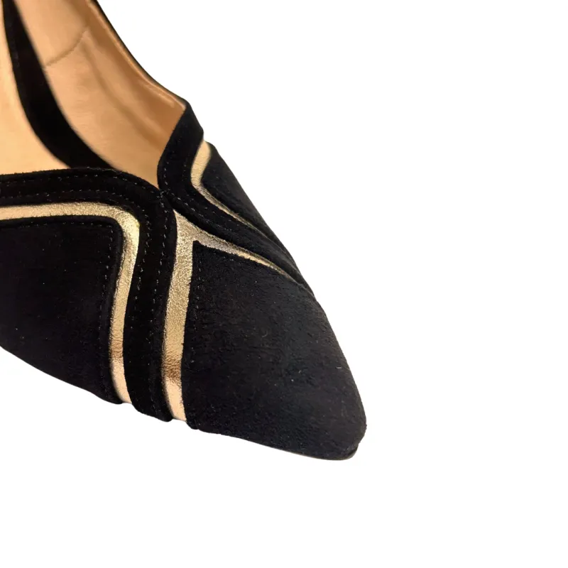 Emis Womens Shoe 8418 Black Gold - Image 3