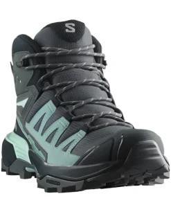 Salomon Womens Boot X Ultra 360 Mid GTX Turbulence/Carbon/Tourmaline