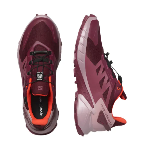 Salomon Womens Trainer Supercross 4 GTX W Tawny Port/Deauville Mauve/Cherry Tomato - Image 3