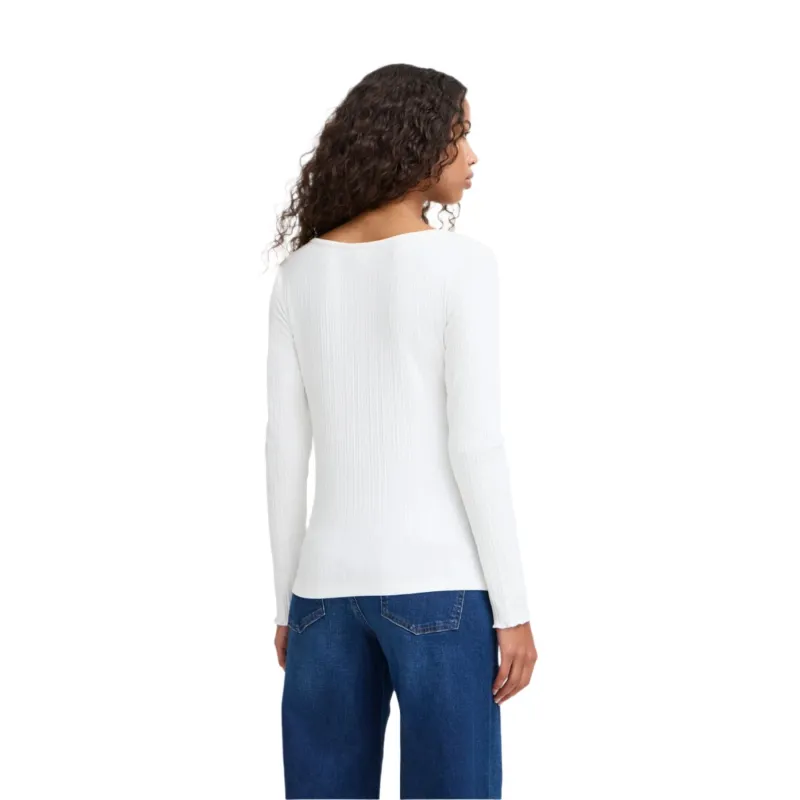 Ichi Womens T-Shirt Cella LS Cloud Dancer - Image 2