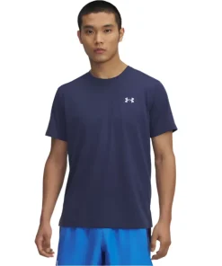 Under Armour Mens T-Shirt Launch Short Sleeve Washed Navy/Reflective