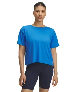Under Armour Womens T-Shirt Motion SS Blue Atlantis/White
