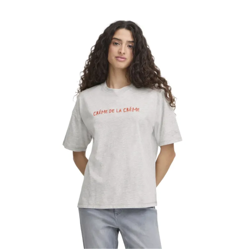 Ichi Womens T-Shirt Madelly SS Alloy Melange