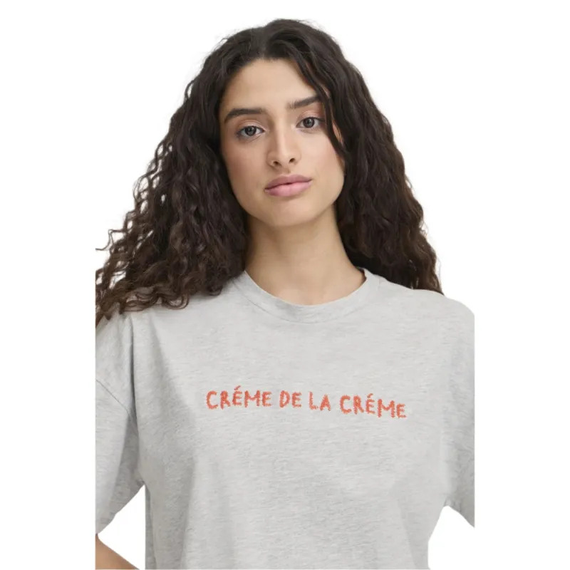 Ichi Womens T-Shirt Madelly SS Alloy Melange - Image 3