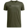 Under Armour Boys T-Shirt Logo Wordmark SS Marine OD Green/Black/Steel