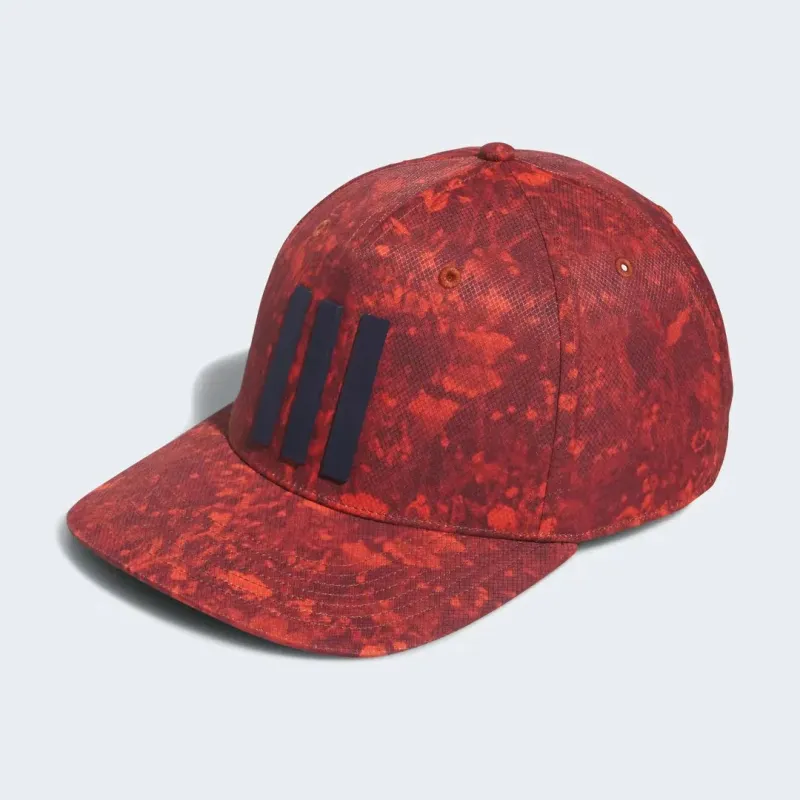 Adidas 3 Stripes Printed Tour Golf Cap Red HS5605