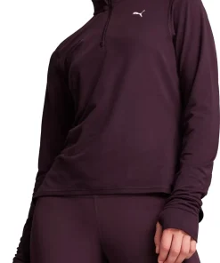 Puma Favourite Half Zip Long Sleeve Womens Running Top - Purple
