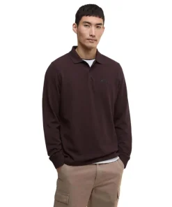 Barbour International Mens Polo Long Sleeve Java Red