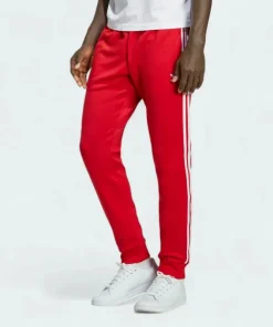 Adidas Superstar Track Pants Men's Sports Joggers Red IB1412