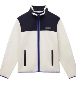 Napapijri Mens Fleece Dergana Full Zip Beige Dimity