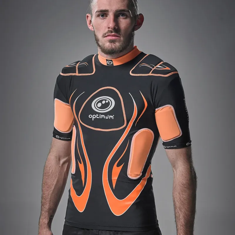 Optimum Inferno Junior Protective Top: Orange/Black - Image 3