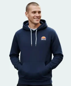 Ellesse Toce Hoodie Men's Overhead Fleece Sweat Navy
