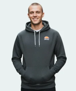 Ellesse Toce Hoodie Men's Overhead Fleece Sweat Charcoal
