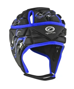 Optimum Inferno Rugby Head Guard: Black/Blue