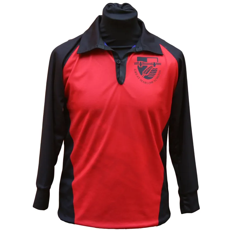 Great Marlow School Rugby Jersey: Red/Black - Image 3