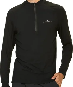 Ronhill Core Thermal Half Zip Long Sleeve Mens Running Top - Black