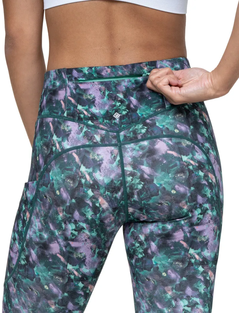 Ronhill Tech Womens 7/8 Running Tights - Green - Image 2