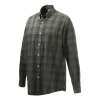 Beretta WOOD BUTTON DOWN SHIRT Green & Red Overd. Moss