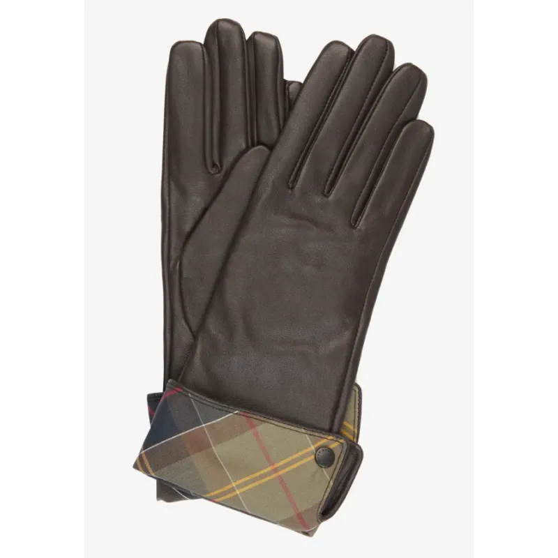 Barbour Womens Lady Jane Gloves Chocolate/Classic