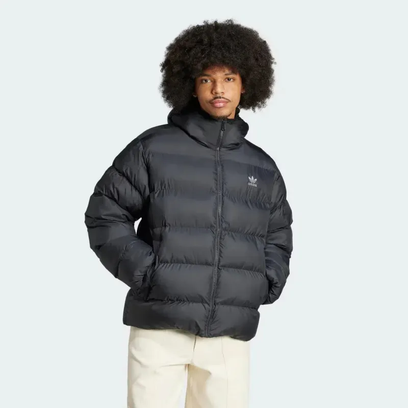 Adidas Originals Men's Tonal Hooded Puffer Jacket Black IY3396