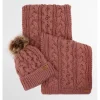 Barbour Penshaw Beanie & Scarf Gift Set Arabesque