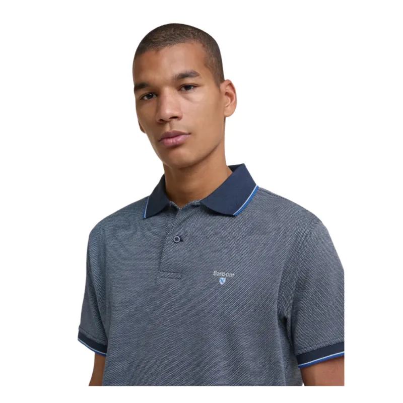 Barbour Mens Polo Shirt Hanswell Tailored Navy - Image 3