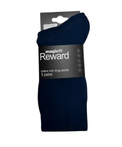 Socks Long: Navy 3pk