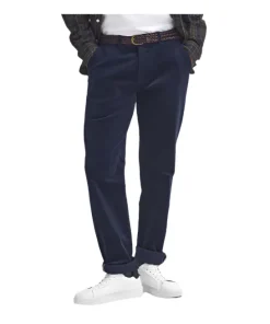 Barbour Mens Trousers Stretch Cord Tailored Navy