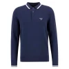 Barbour Mens Polo Shirt Rocton Knitted Navy
