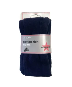 School Tights 2pk: Navy
