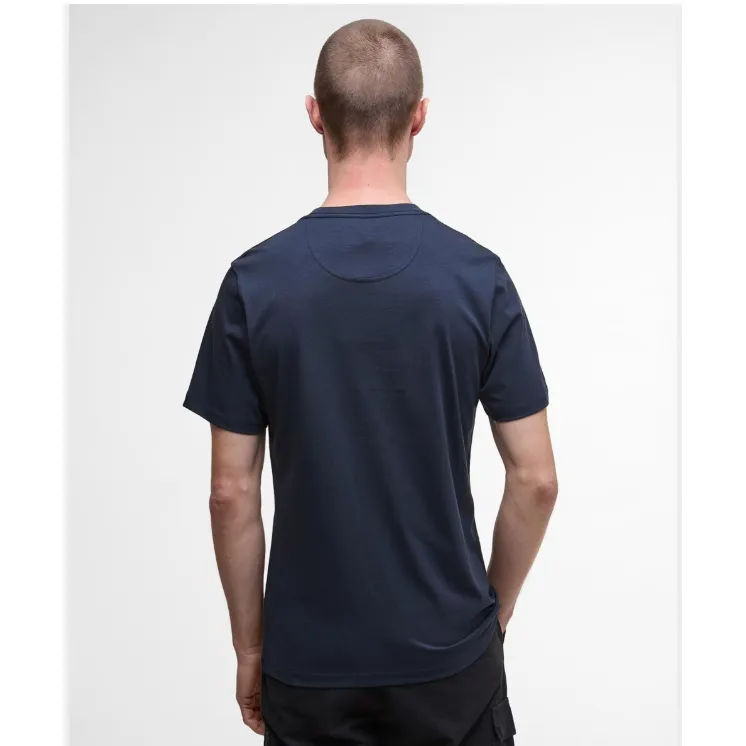 Barbour International Mens Tee Small Logo Dark Navy - Image 3