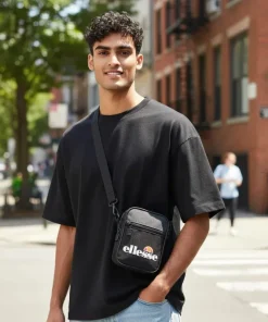 Ellesse Templeton Bag Unisex Crossbody for Small Items Black 6-11697