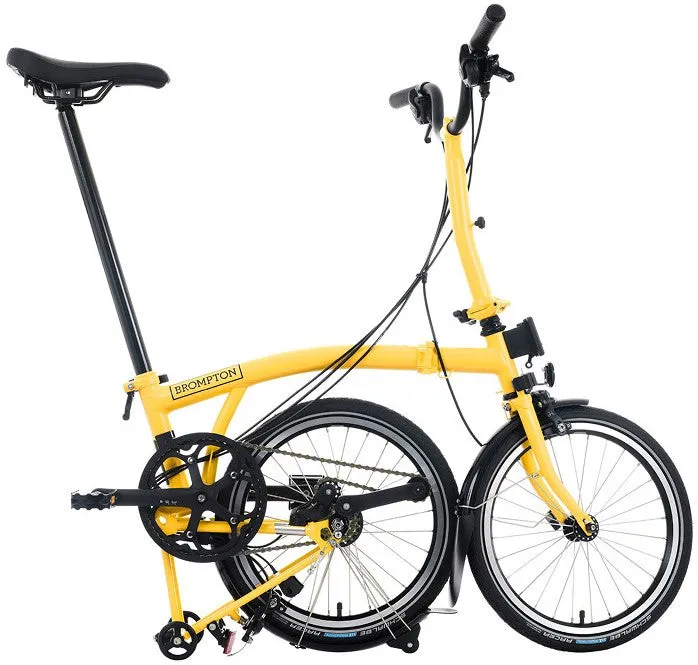 Brompton C Line 12-Speed Folding Bike - Bumblebee Yellow - Image 2