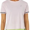 Asics Race Cropped Short Sleeve Womens Running Top - Pink
