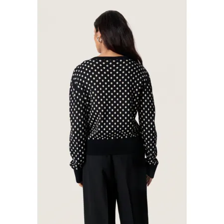 Soaked Gya Cardigan Black/Sandshell Dot - Image 2