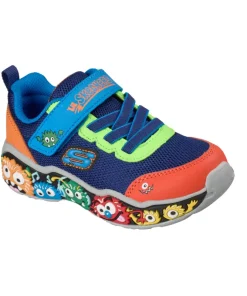 Skechers Boys Trainer Play Scene Monster Mania Navy Multi