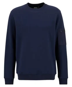 Barbour International Mens Sweatshirt Grip Crew Neck Navy