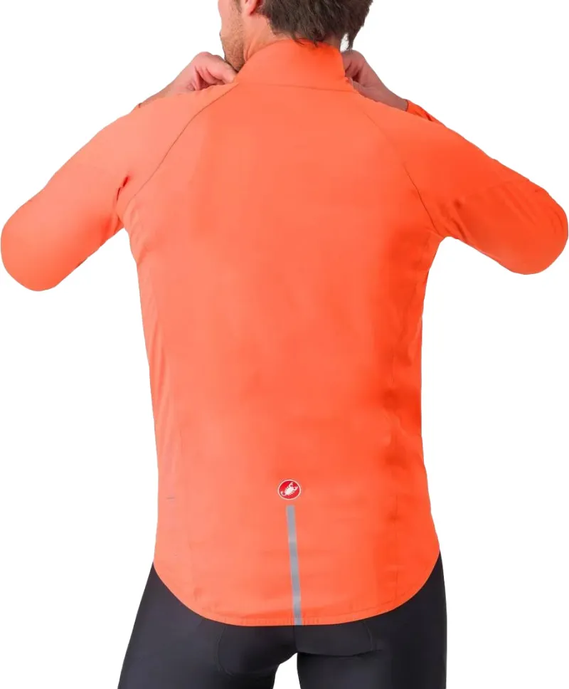 Castelli Emergency 3 Rain Mens Cycling Jacket - Orange - Image 2