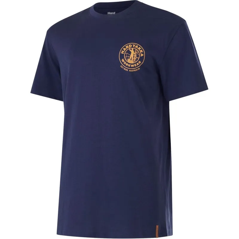 Hard Yakka Heritage Icon Short Sleeve Tee Navy - Image 2