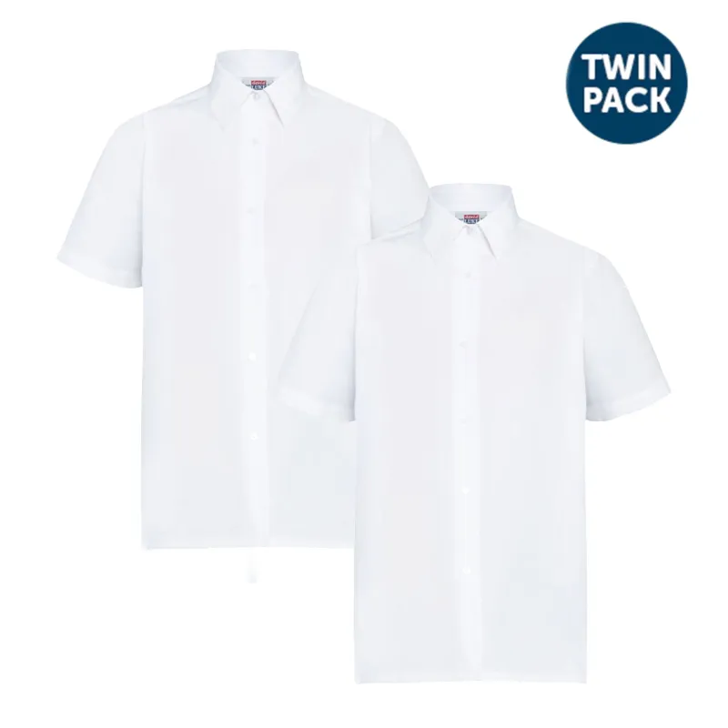 Short Sleeve Blouse (Twin Pack): White