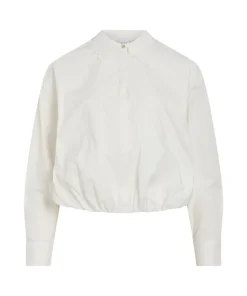 Vila Womens Shirt Wavya L/S Wavy Balloon Snow White