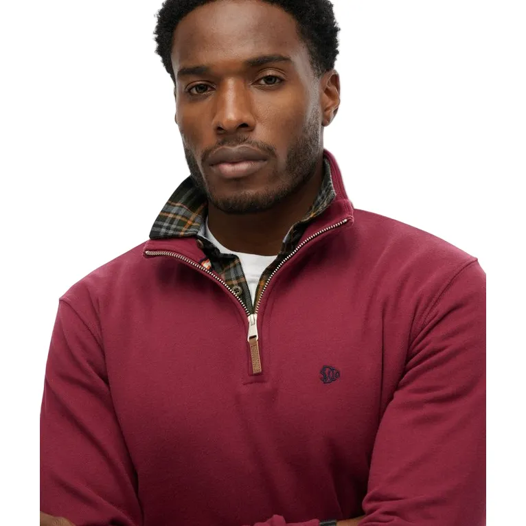 Superdry Mens Half Zip Jumper Port Red - Image 3