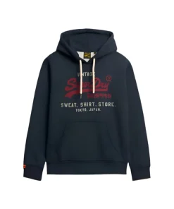 Superdry Mens Hoodie VL Heritage Relaxed Trench Navy Marl