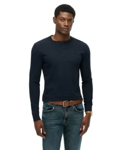 Superdry Mens Top Classic Essential Grandad Eclipse Navy